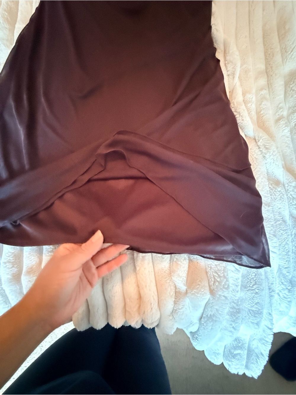 David's Bridal Brown Halter Neck Mini Dress - Picture 10 of 11